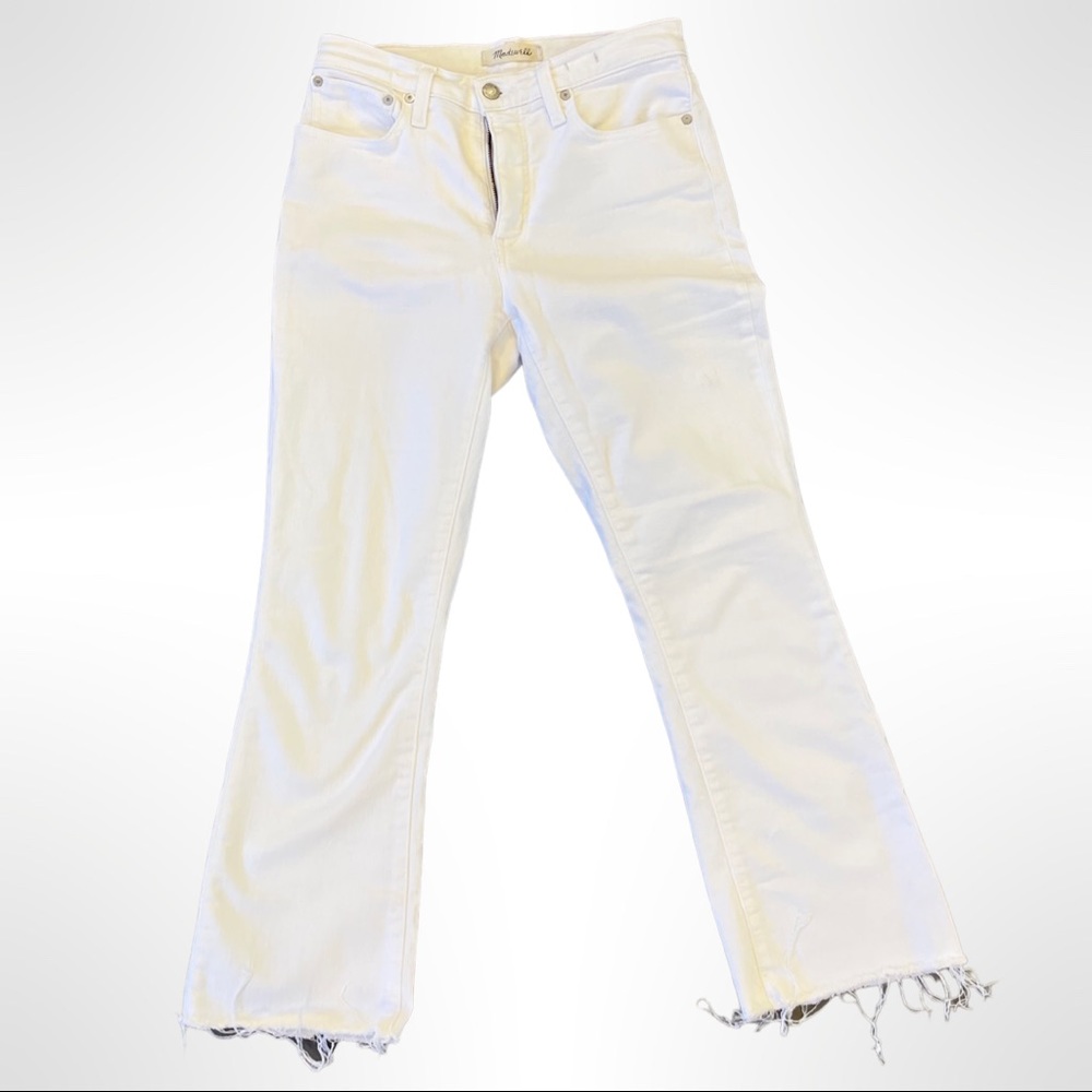 Madewell white jeans Cali Demi-boot